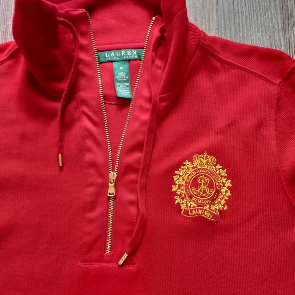 90's Ralph Lauren quarter zip pullover Size Med - Picture 2 of 2
